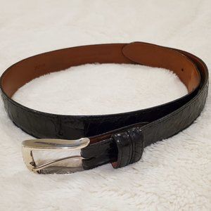 Genuine American Alligator men's 32" black belt